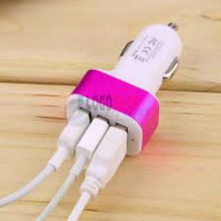Cốc sạc 3 cổng cho xe hơi