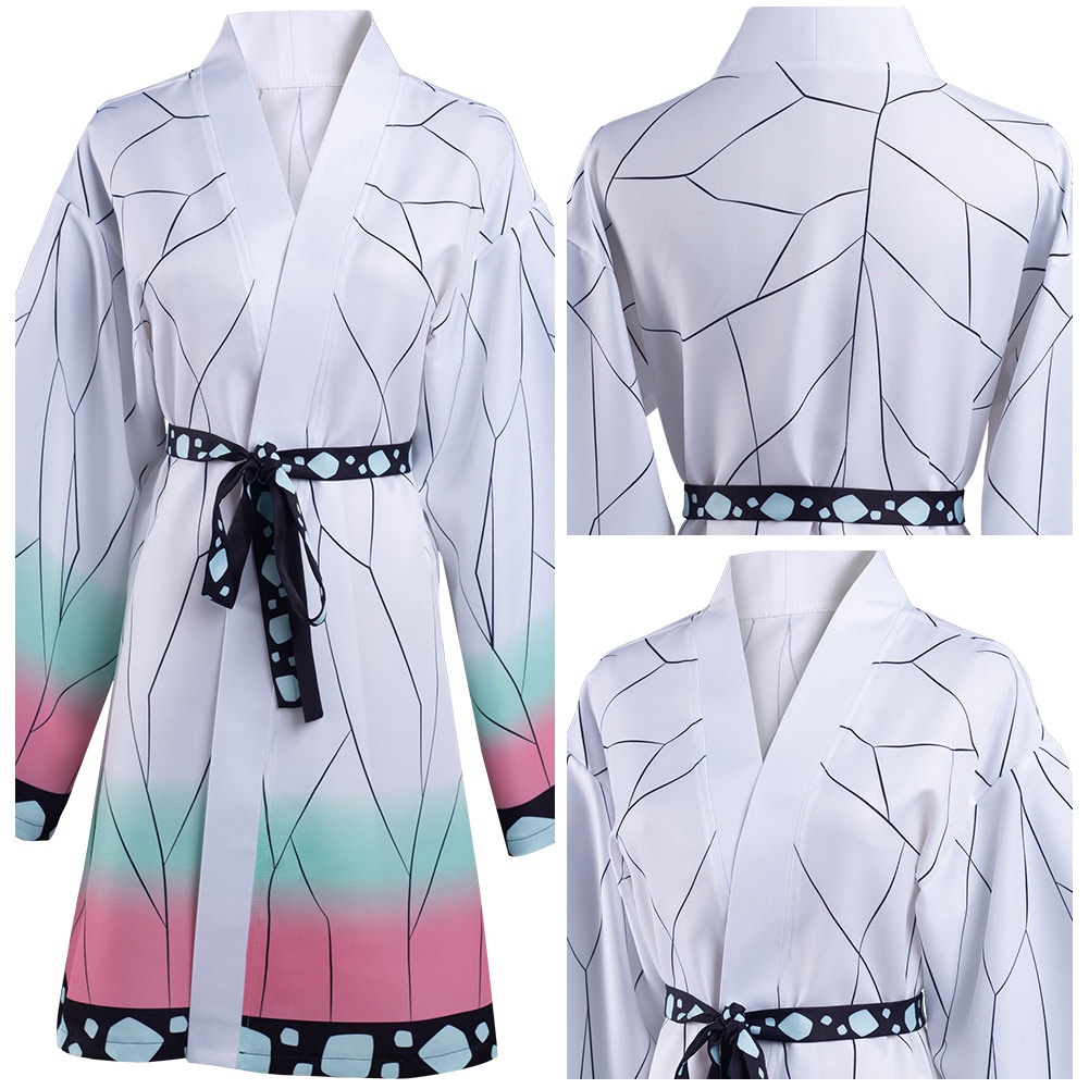 Áo khoác họa tiết Anime Kimetsu no Yaiba Kochou Shinobu dùng cosplay hóa trang dịp Halloween