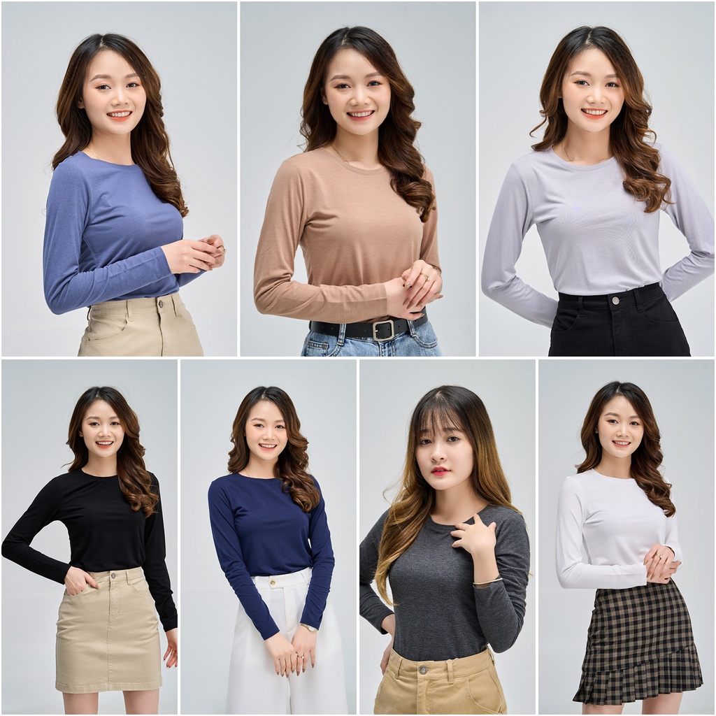 Áo giữ nhiệt nữ YODY cổ tròn tay dài giữ ấm, thoáng khí tốt ATN4606 | BigBuy360 - bigbuy360.vn