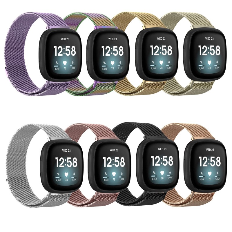 Dây Đeo Inox Cho Đồng Hồ Thông Minh Fitbit Versa 3