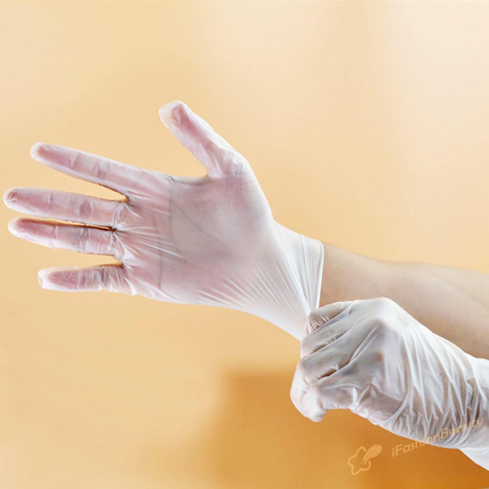 【New】100pcs Disposable Gloves PVC Cleaning Food Household Hygiene Medical Gloves