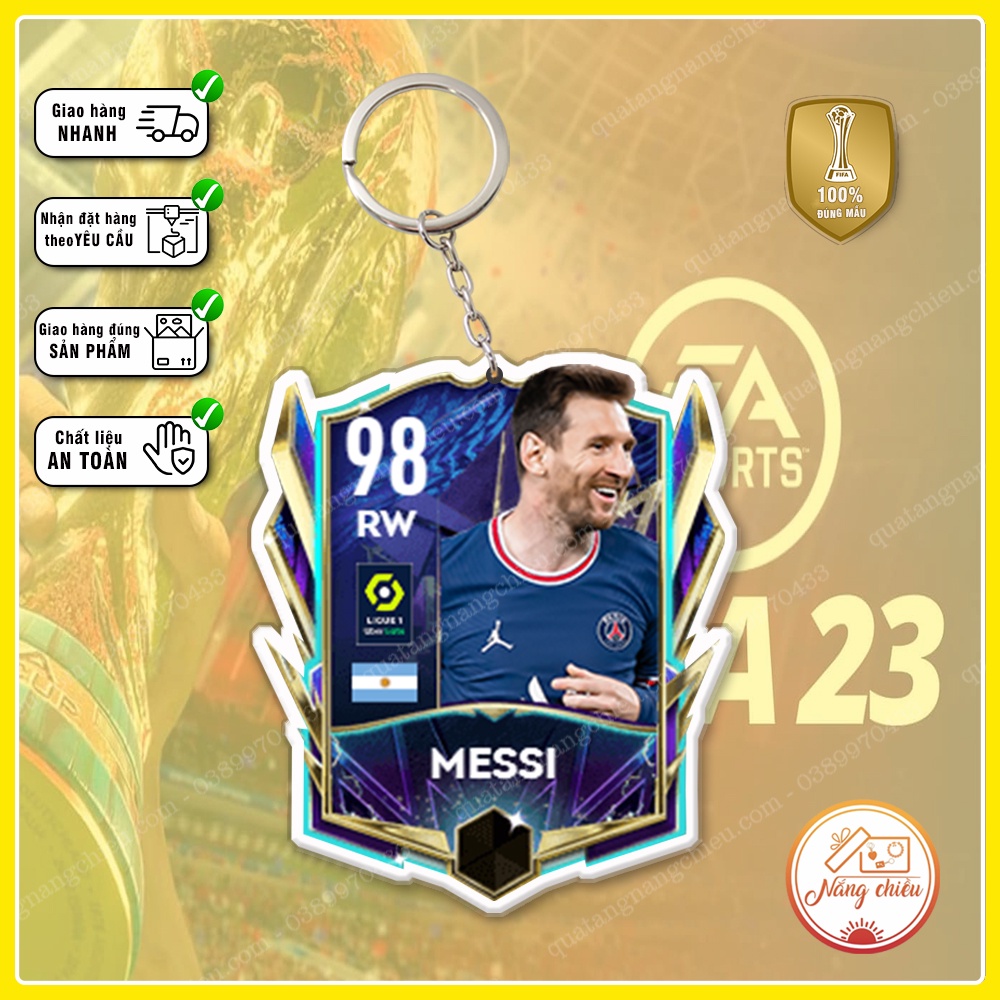 Móc khóa thẻ FFMB - Messi, C.Ronaldo, Benzema, Halladn, Kante, Modric ☘️Quà Tặng Nắng Chiều☘️