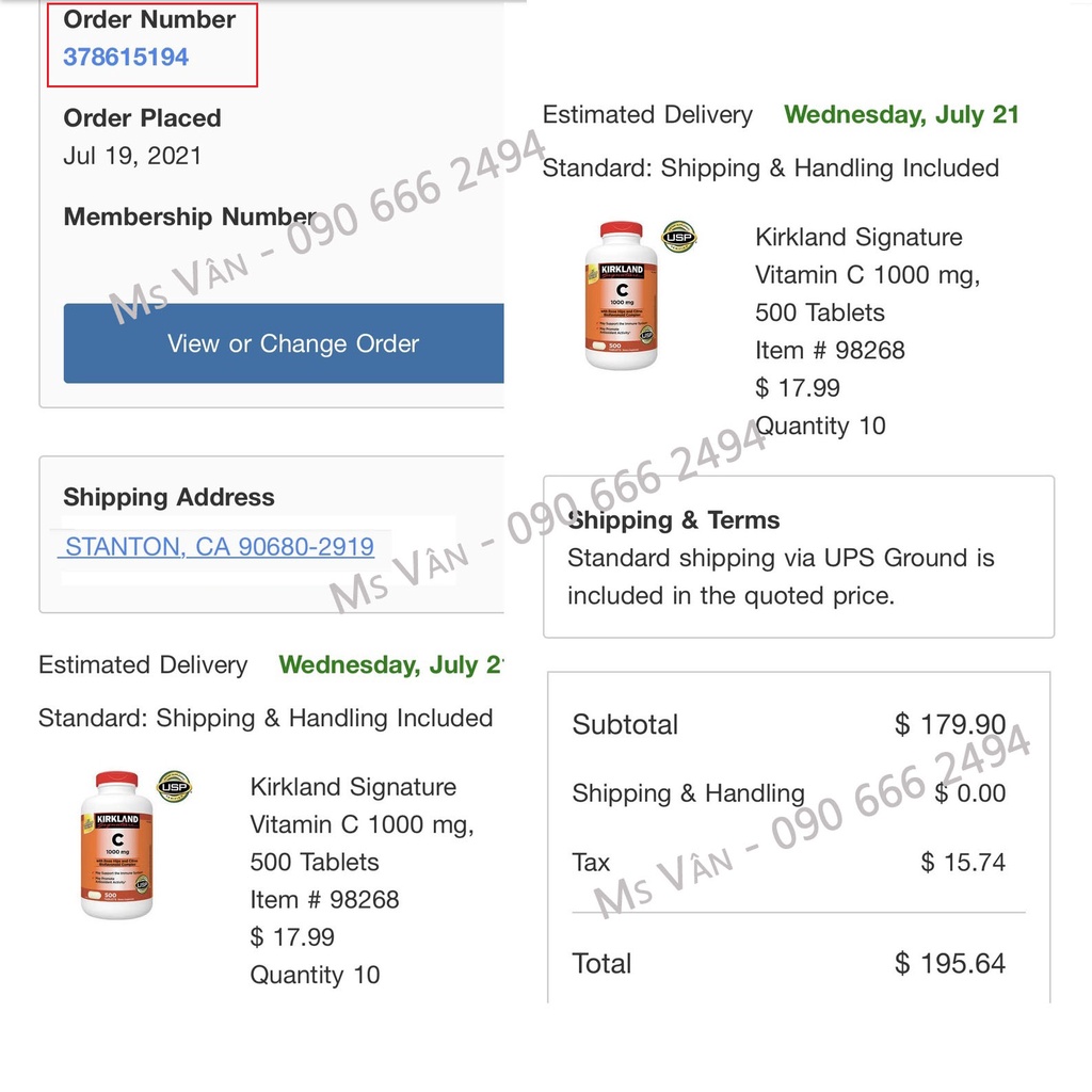 ❤️ [Quận 3] [Date 1/2025] Vitamin C 1000mg Kirkland Rose Hips citrus bioflavonoid Complex Mỹ Hộp 500 viên