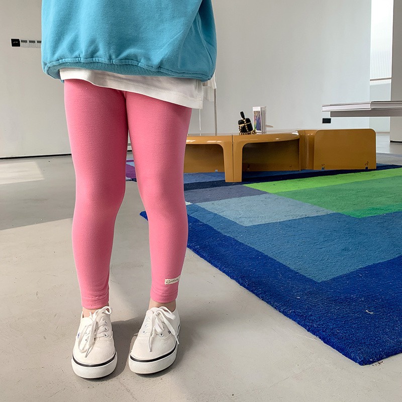 Quần legging dài mùa hè cho bé gái chất cotton co giãn - Quần áo trẻ em Ambb Kids 2-8 tuổi (Có clip, ảnh thật)