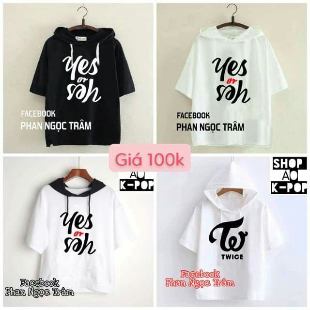 Áo hoodie TWICE ngắn tay