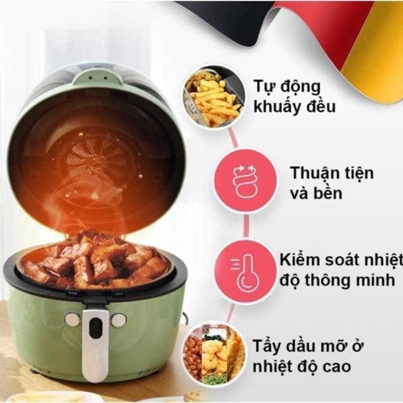 [Ảnh thật] Nồi Chiên Không Dầu Nine shield Dung Tích 8L tiện lợi, an toàn, nhanh chóng