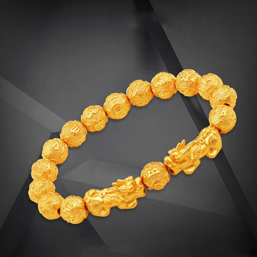 [Hàng Bán Chạy] Vòng Tay Hạt Phong Thủy Vàng Phong Thủy PIXIU Tài Lộc Tài Lộc Tài Lộc Tài Lộc Tài Lộc