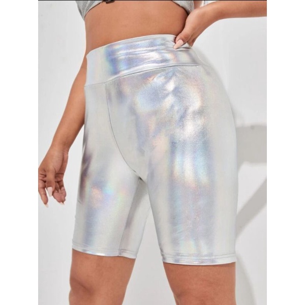 Quần BP Wide Waistband Holographic Biker Shorts