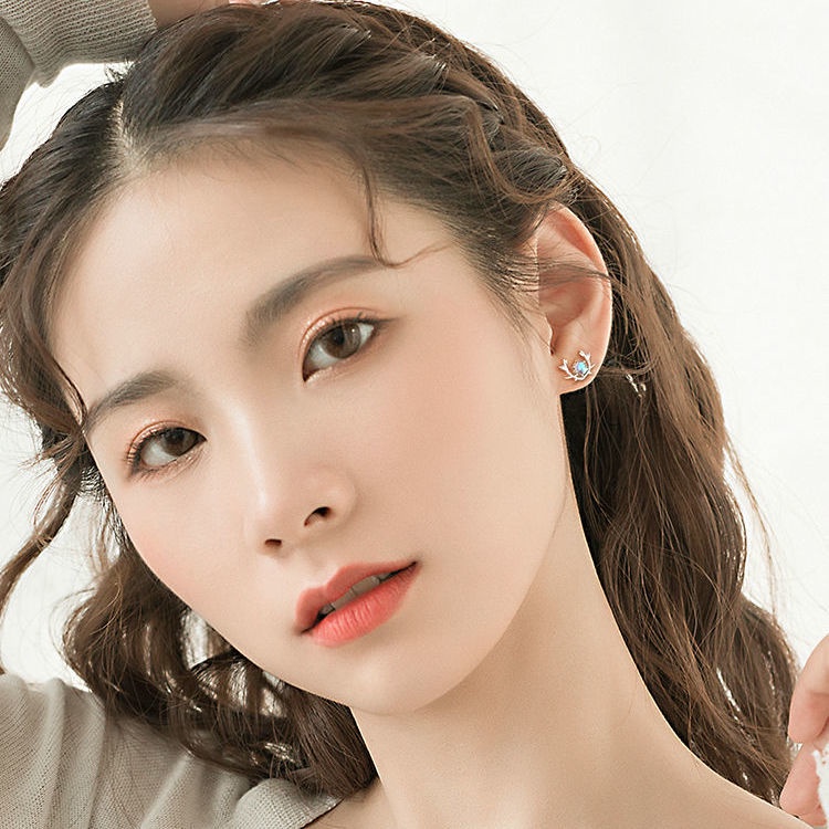 Bông Tai Hình Nai Sừng Tấm Đơn Giản Thời Trang Cho Nữ