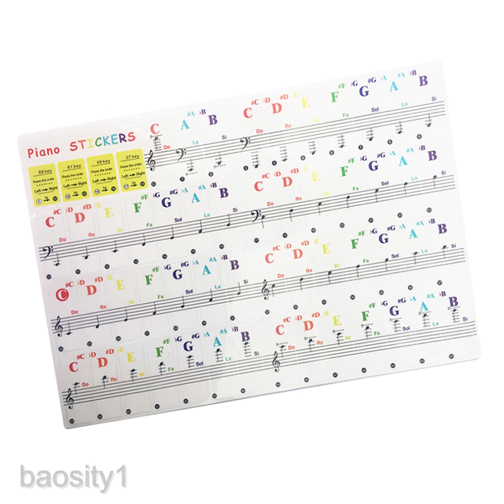 Sticker dán trang trí piano xinh xắn đáng yêu dành cho đàn 54/61/88 phím