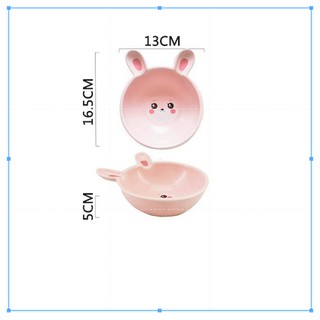 Com bo Bát ăn dặm gốm sứ cao cấp hình thú ngộ nghĩnh dễ thương cho bé AD04