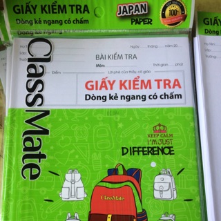 Giấy kiểm tra kẻ ngang có chấm classmate