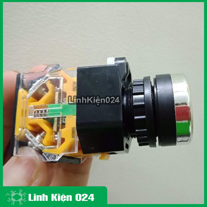 Nút Nhấn Đề Giữ Trạng Thái Không Đèn LA38-380V 10A 1 Đóng 1 Mở