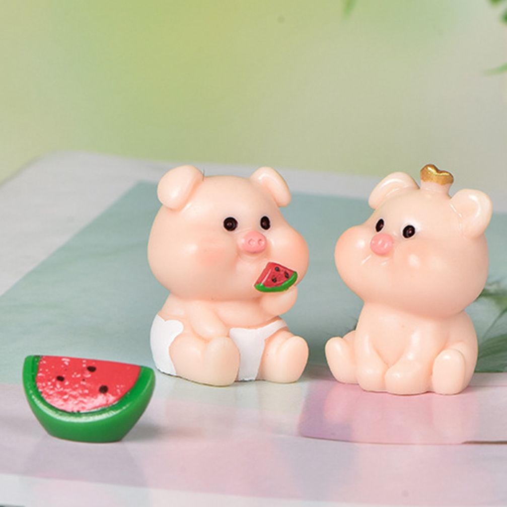 1 Đồ trang trí chú heo dễ thương trang trí nhà búp bê DIY