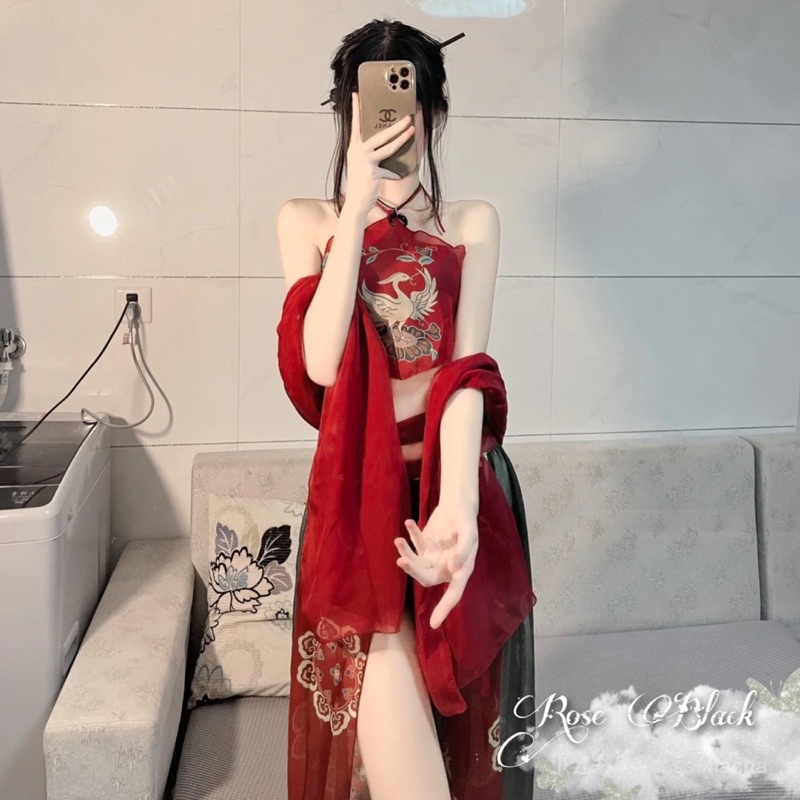 Sét y phục múa cổ trang kèm khăn yểu điệu thướt tha mã OP-873 | BigBuy360 - bigbuy360.vn