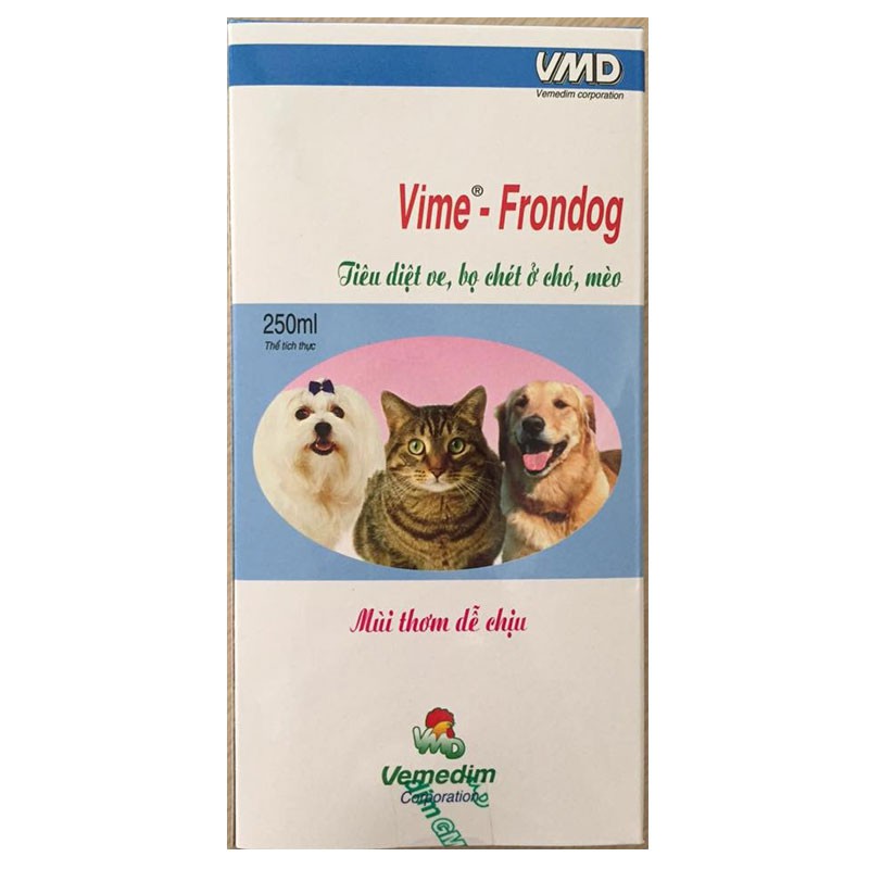 [ Bán sỉ ] Thuốc xịt ve rận cho chó mèo VIME FRONDOG 250ML (VEMEDIM)