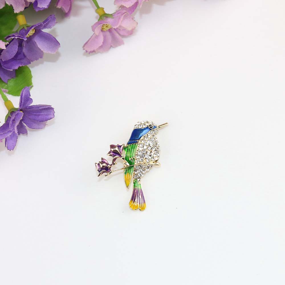 Trâm cài áo hình chim đậu cành cây