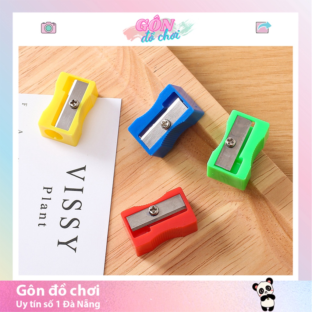 Gọt bút chì quay tay cute nhỏ gọn giá rẻ văn phòng phẩm Gôn đồ chơi
