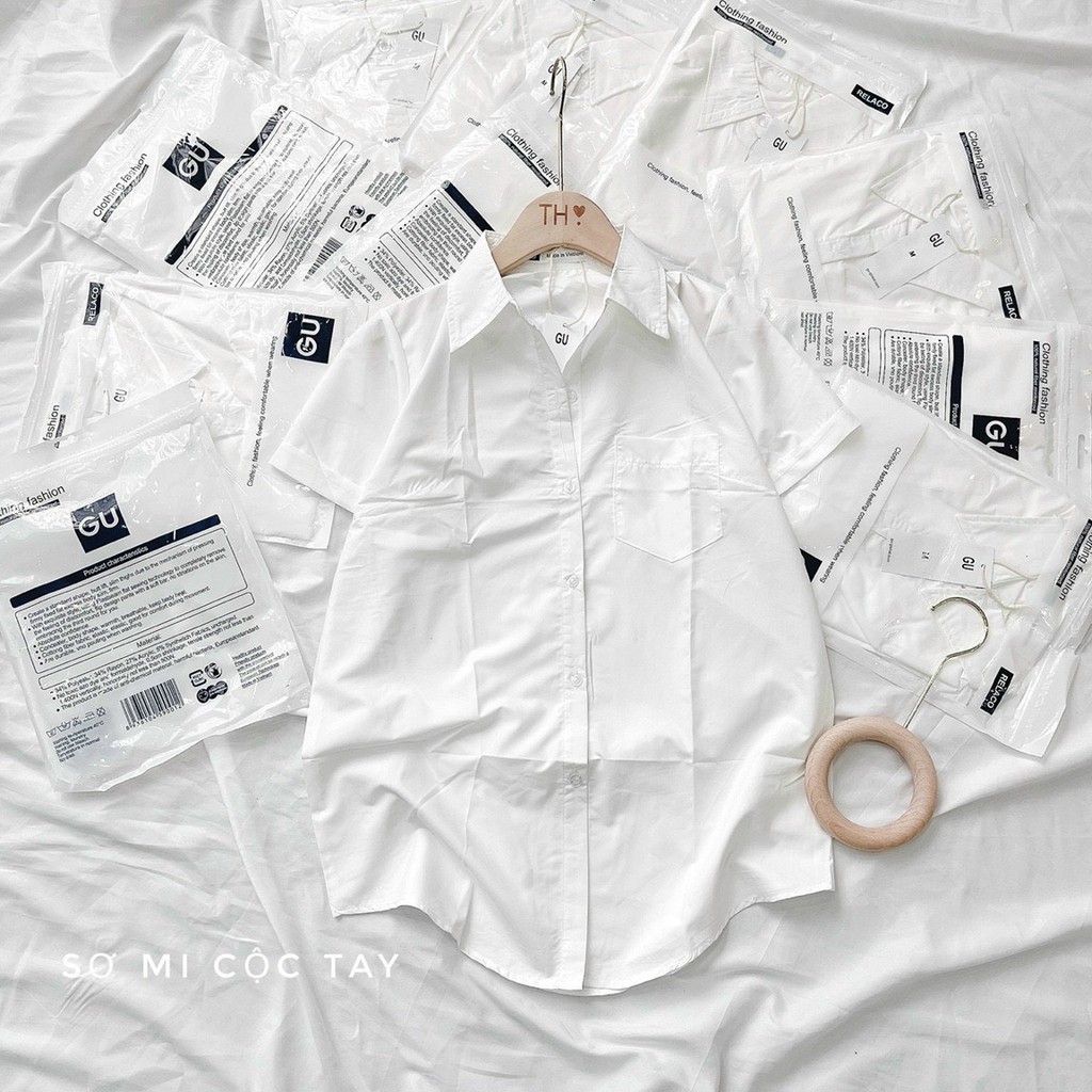 Áo Sơ Mi Nữ,Sơ Mi Nữ Cộc Tay Basic