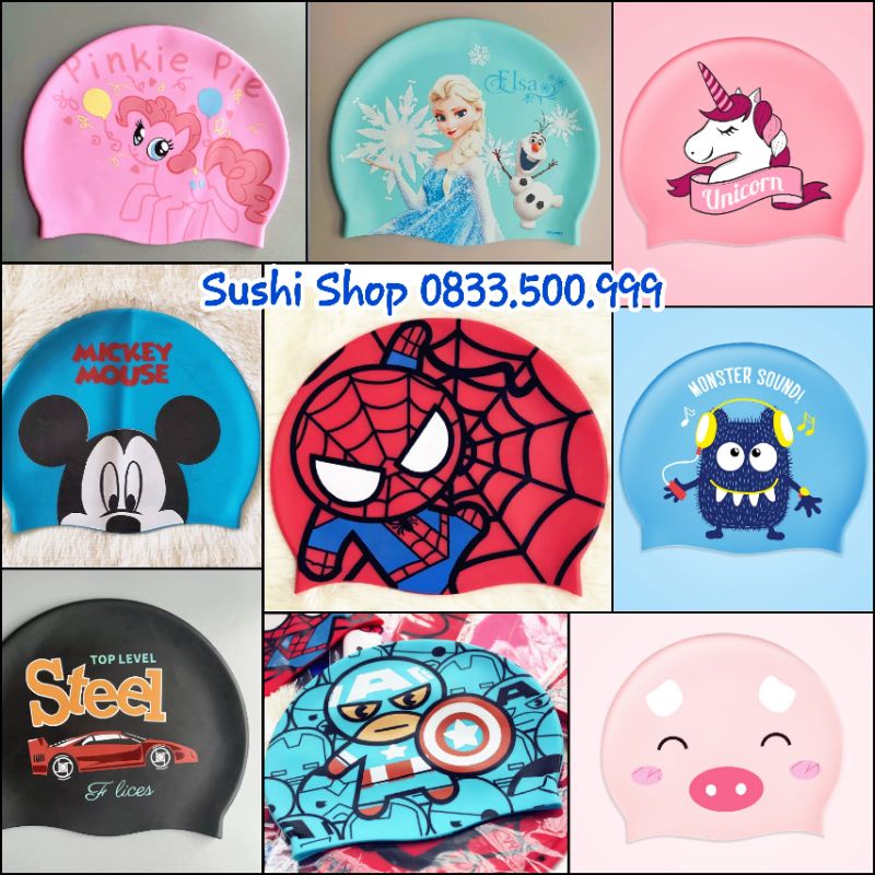 Mũ bơi silicone, Mũ bơi cao su trẻ em
