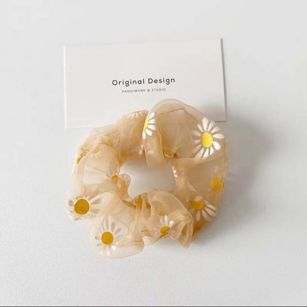 sỉ 100 chiếc scrunchies hoa cúc xinh