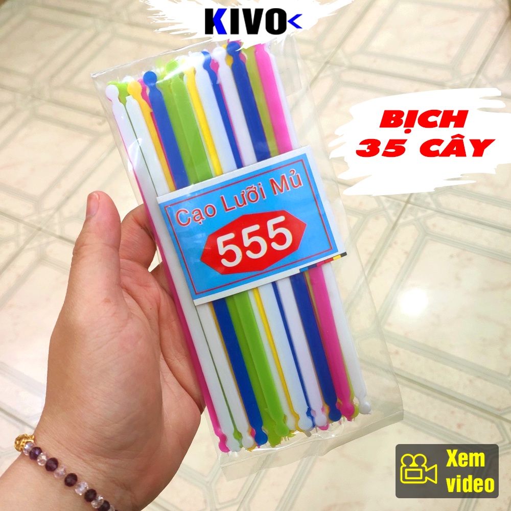 35 cây dụng cụ cạo lưỡi, vệ sinh lưỡi, que tính bằng nhựa kho sỉ mb