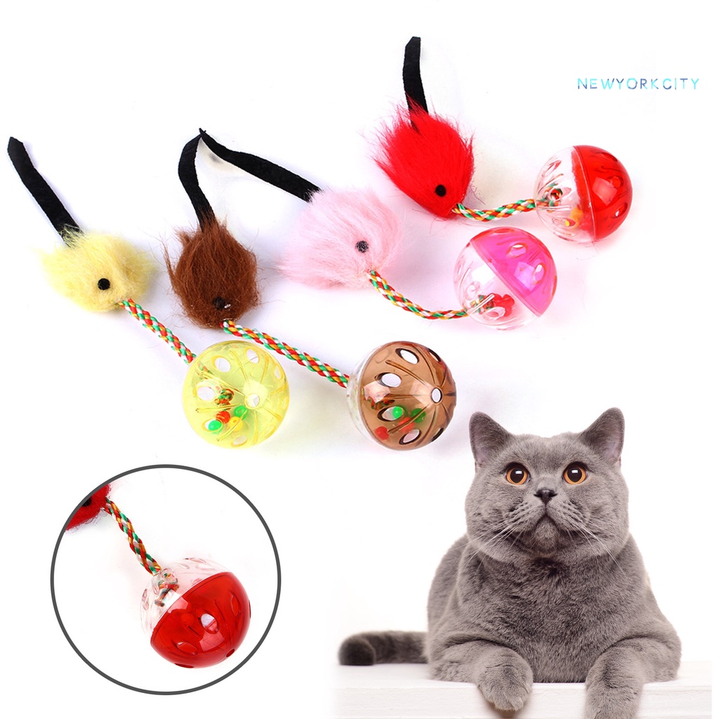 Đồ Chơi Dây Bện Gắn Chuột Giải Tỏa Căng Thẳng Cho Mèo Cưng