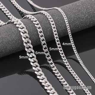 Dây chuyền kiểu xích bằng inox size 4-6mm phong cách hip hop cho nam