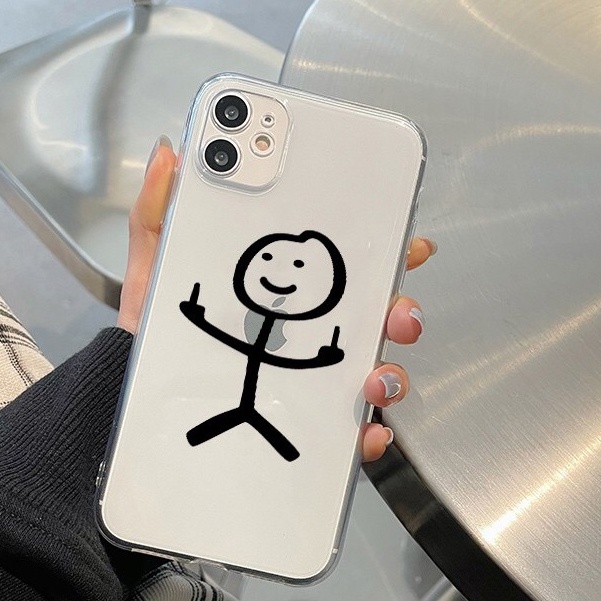 Ốp lưng IPhone trong suốt Người Que dẻo 6plus/6s/6splus/7/7plus/8/8plus/x/xr/xs/11/12/13/14/pro/max/plus/promax T4