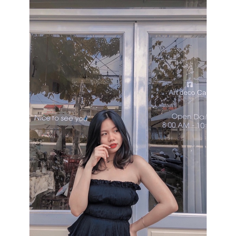 Pass thanh lý áo ống dập ly Dottie - nhún dáng ôm
