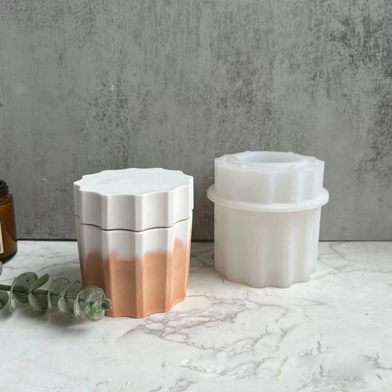 Khuôn Silicone Làm Hộp Nhựa Resin Đựng Trang Sức Có Nắp Đậy