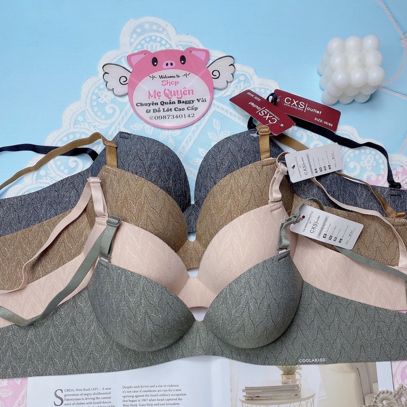 Áo ngực, áo lót su non muối tiêu đệm bàn tay nâng ngực tạo khe tự nhiên- hàng cao cấp