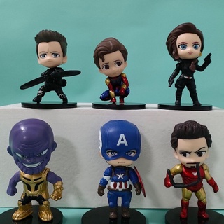 [Trọn bộ 6 con] Mô hình 6 hỗn hợp Chibi Marvel