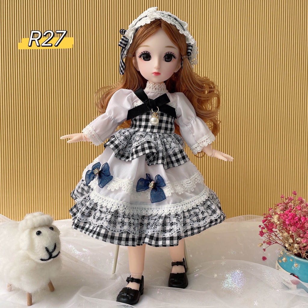 Búp bê barbie 30cm kèm phụ kiện giày váy đồ chơi cho bé gái quà tặng sinh nhật xinh xắn đáng yêu E886