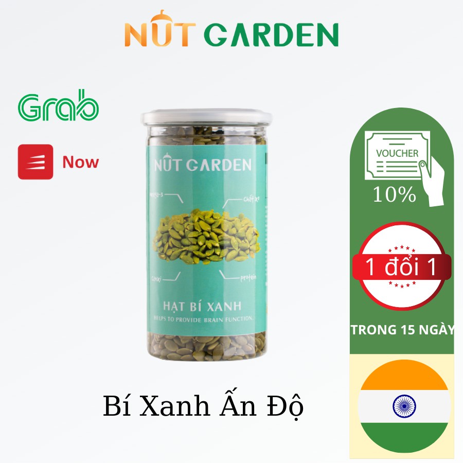 Nut Garden Hạt Bí Xanh Tách Vỏ Rang Giòn - Nhân Hạt Bí Được Nhập Khẩu Ấn Độ/Mông Cổ - 250gr, 500gr | BigBuy360 - bigbuy360.vn