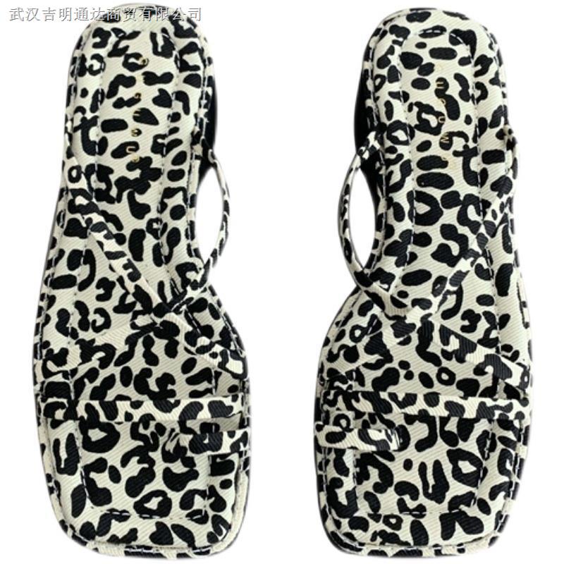 Giày Sandal Cao Gót Đế Dày Hở Ngón In Họa Tiết Da Báo Thời Trang Mùa Hè Dành Cho Nữ 2022