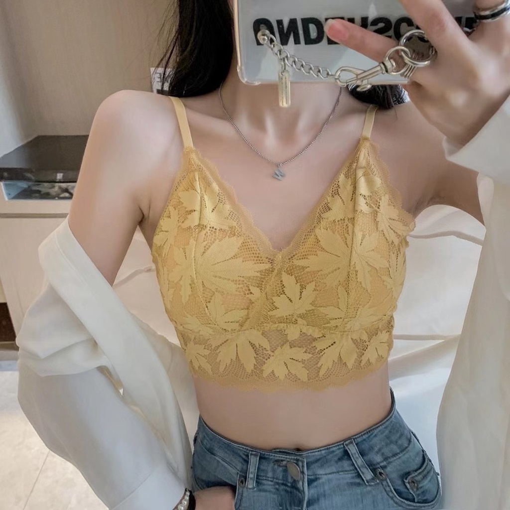 Áo Bra Ren Mẫu Chiếc Lá Siêu Xinh 💖FREESHIP💖 bra kết hợp với áo voan hay vest - Áo Ngực Ren Quyến Rủ AMY BRA  2107