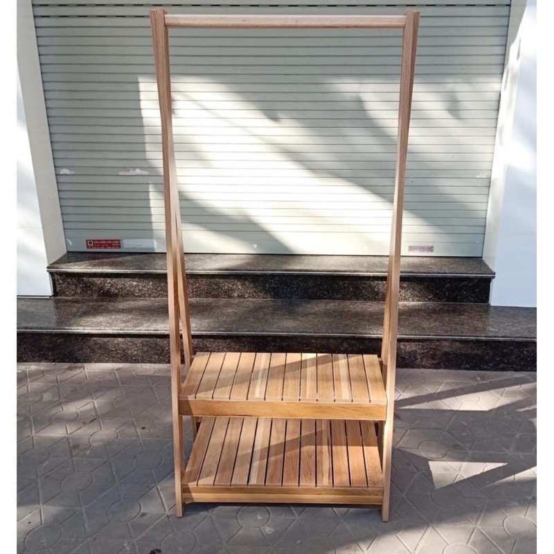 Kệ Treo Quần Áo Bằng Gỗ Chữ A 2 Tầng