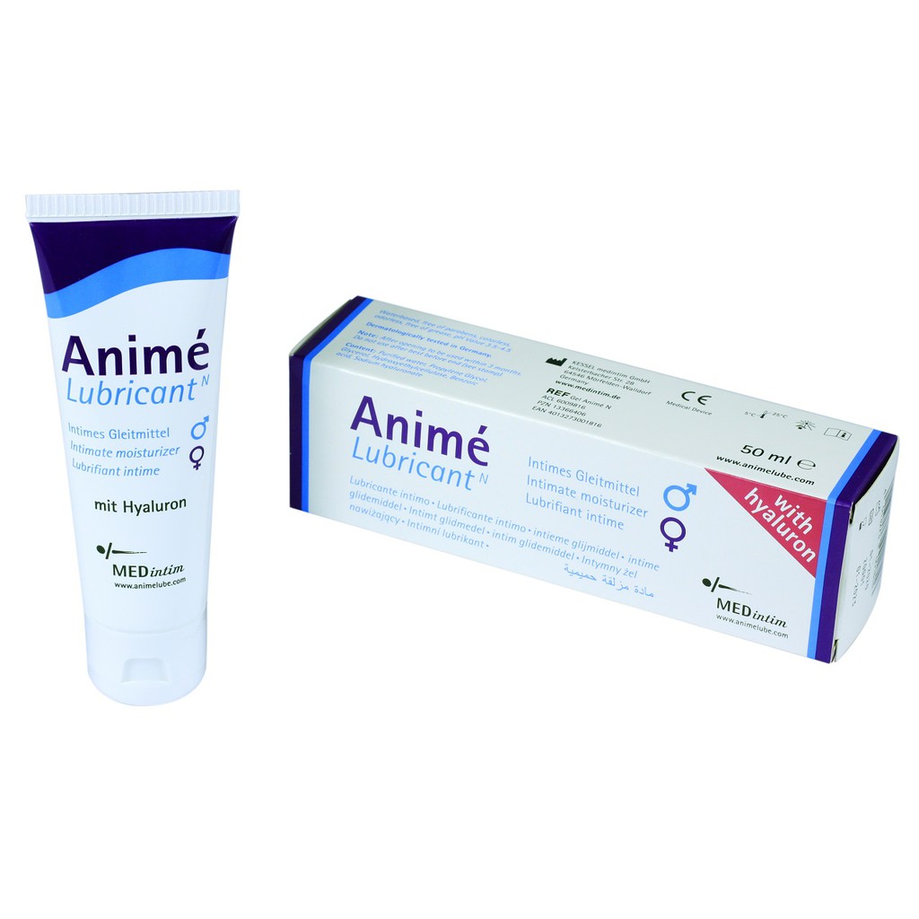 Gel bôi trơn gốc nước Medintim Anime chính hãng Đức duy trì độ ẩm vùng kín hậu môn - Tuýp 50 ml