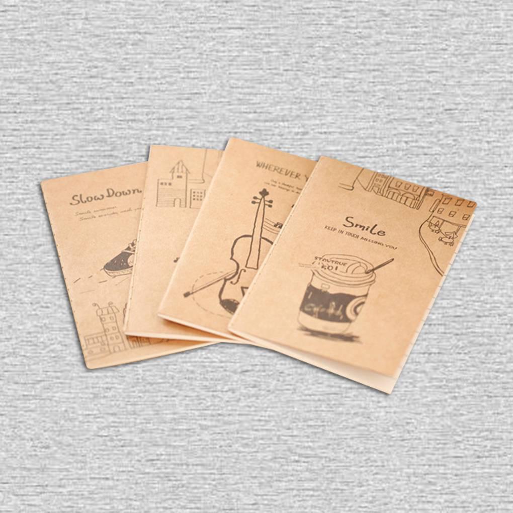 Sổ Tay Ghi Chú Mềm Mại Họa Tiết Hoạt Hình Dễ Thương Phong Cách Retro