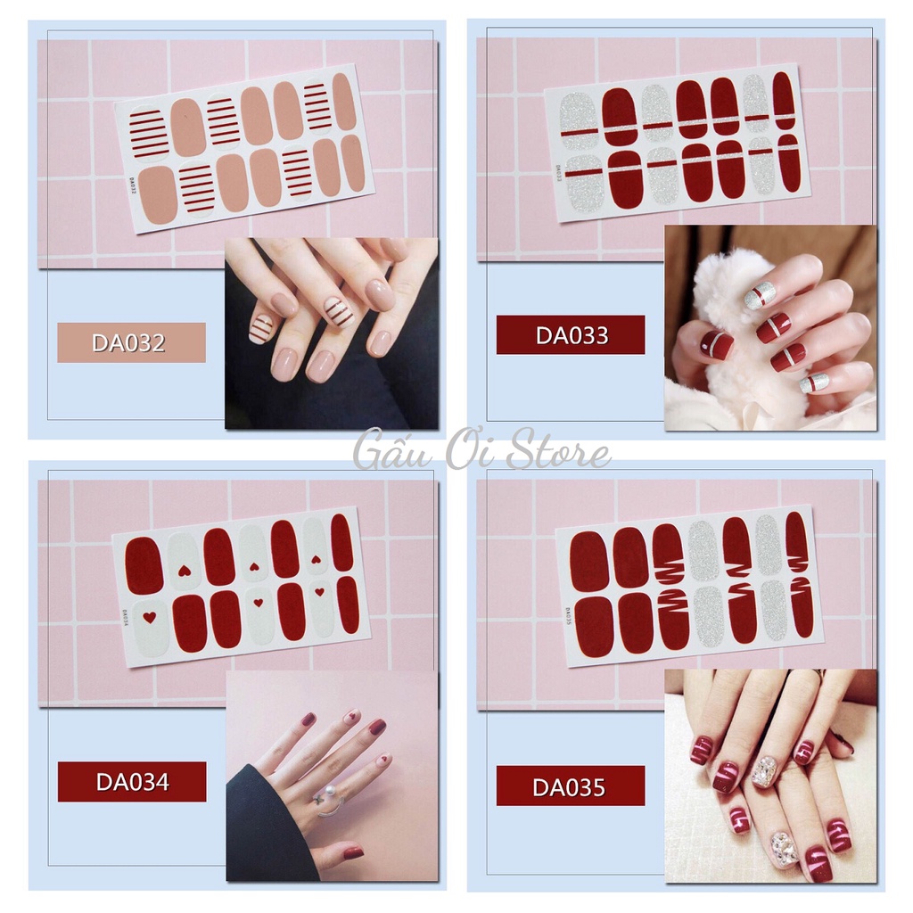 Bộ 14 Miếng Dán Móng Tay Không Thấm Nước