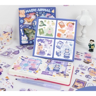 Set 10 tấm sticker Magic Animal dễ thương