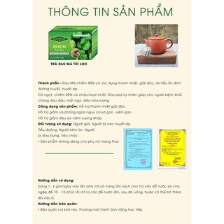 Trà rau má - 60 túi lọc - giải nhiệt thanh lọc cơ thể