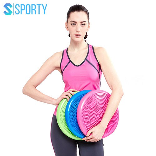 Đệm tập YOGA thăng bằng bơm hơi chính hãng SPORTY chất liệu silicon có gai