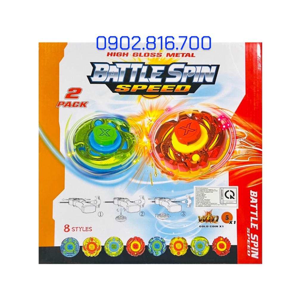 Bộ 2 Con Quay Chiến Thần Vô Địch BATTLE SPIN SET Có Bàn Đấu - Con quay Vô Cực Vòng Xoay Thần Tốc 2 con