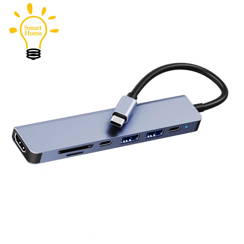 Hub chuyển đổi USB C sang 4K HDMI-C 7 trong 1 cho Macbook Pro/Air iPad XPS Surface