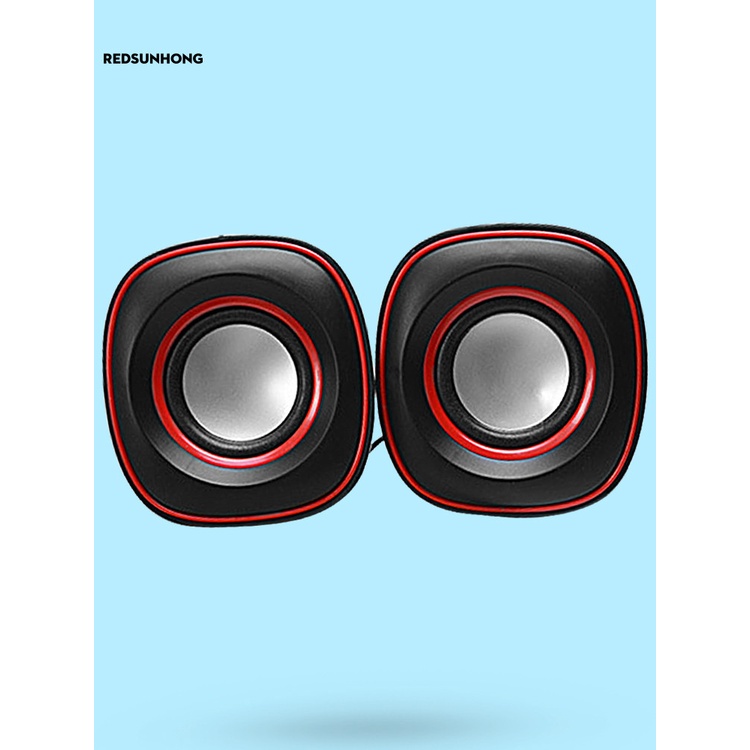 Loa Usb Mini Hai Màu Giắc Cắm 3.5mm Dành Cho Văn Phòng