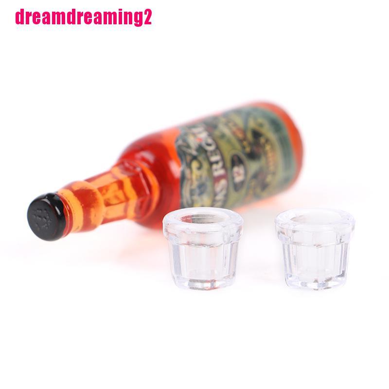 Bộ 4 Mô Hình Chai Rượu Mini Trang Trí Nhà Búp Bê