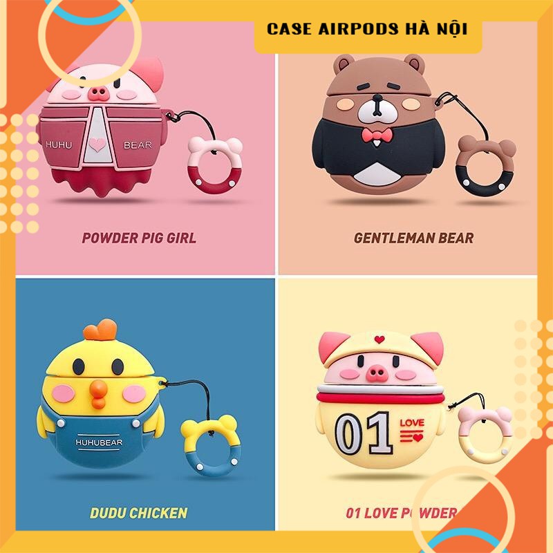 Case Airpods - Ốp Airpods 1 2 - Lợn 01