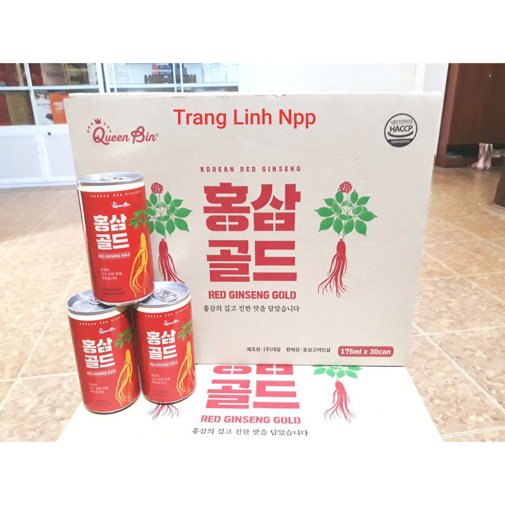 Nước Hồng Sâm Lon Cao Cấp Hàn Quốc, Thùng 30 lon x 175ml